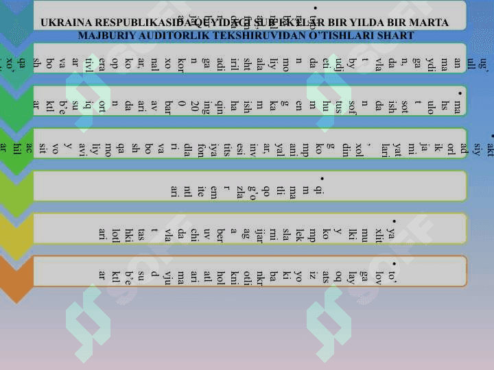 MDH DAVLATLARIDA AUDITORLIK FAOLIYATI 8