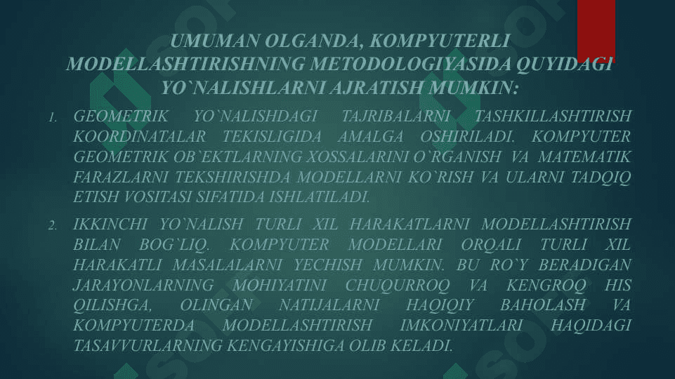 Kompyuterda modellashtirish 7