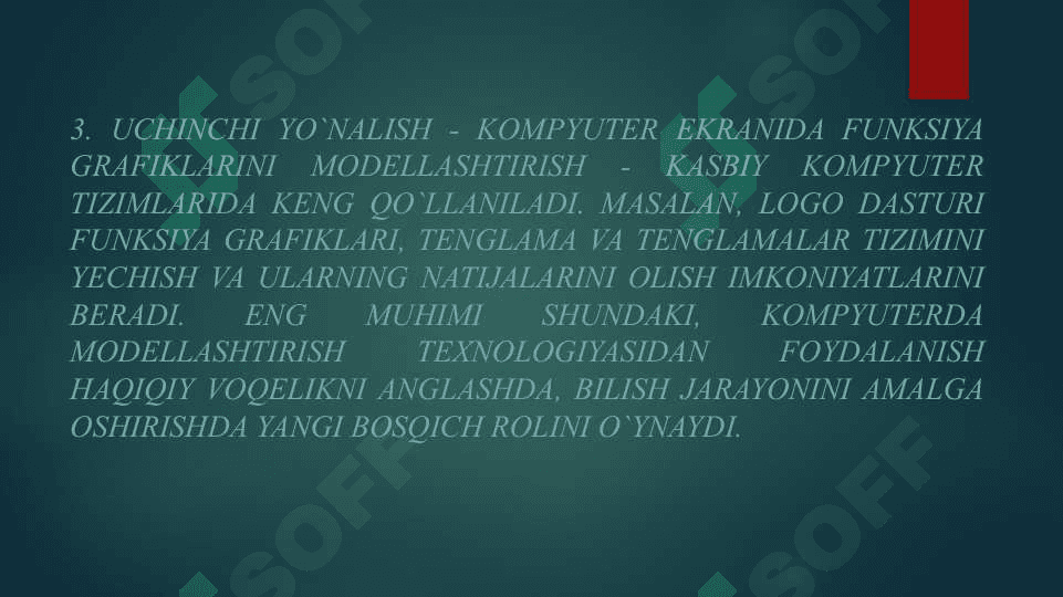 Kompyuterda modellashtirish 8