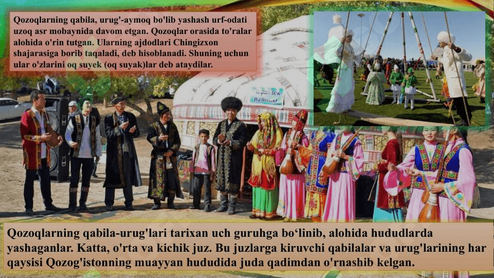 Qozoqlar etnologiyasi urf odatlari va madaniyati 5