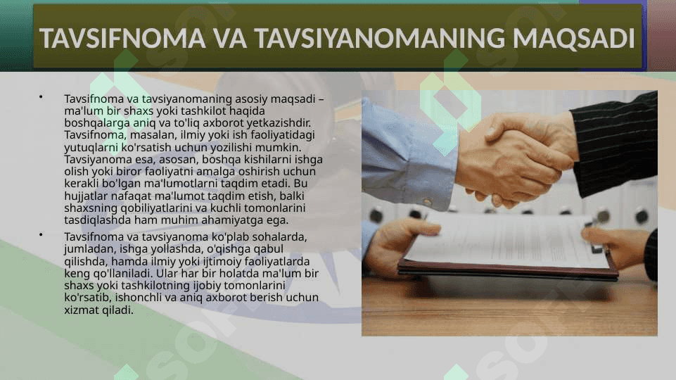 Tavsifnoma va tavsiyanoma 4