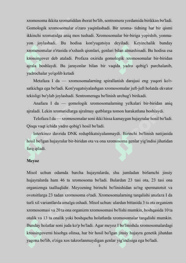 Meyozning biologik ahamiyati 5