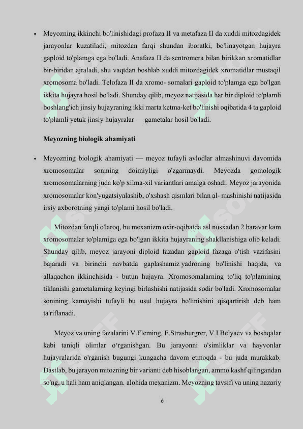 Meyozning biologik ahamiyati 6