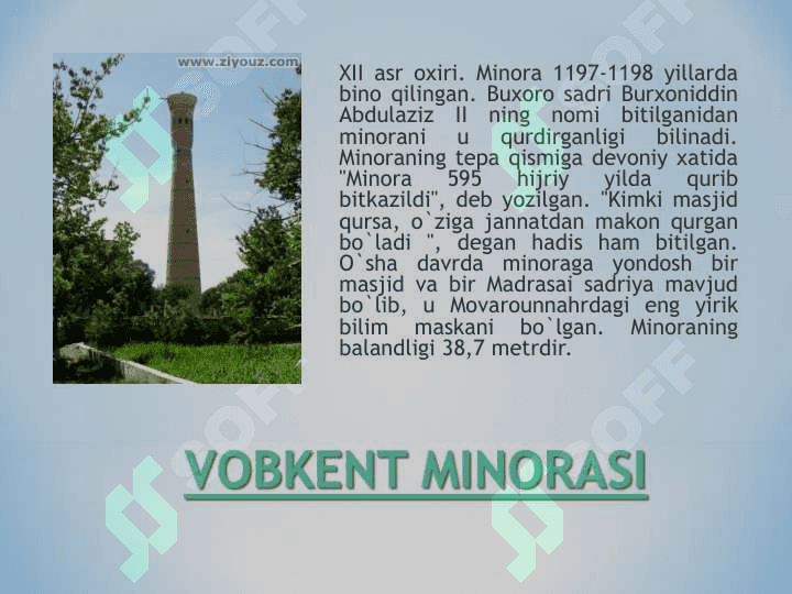 Obidalar moziydan so`zlar 8