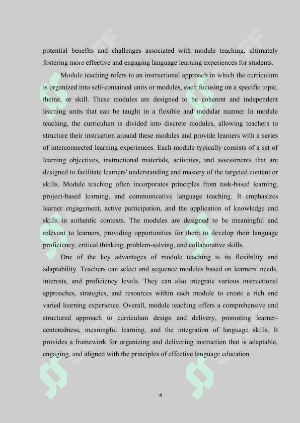 Module teaching 4