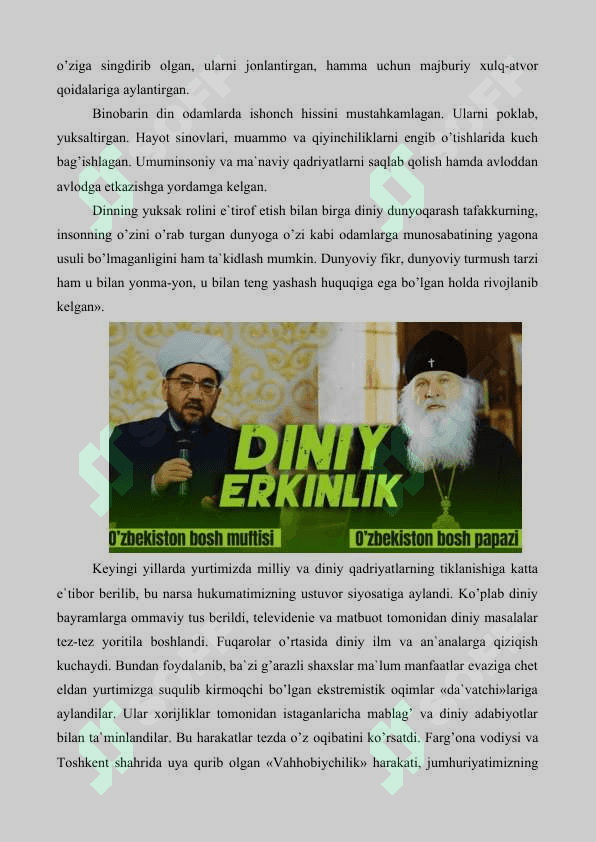 Vijdon va e’tiqod erkinligi 7