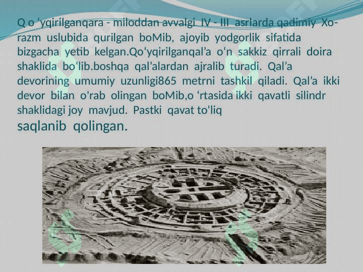 O'lkamizning antik davr memorchiligi va san'ati 7