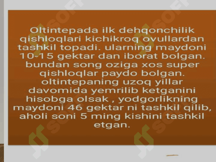 OLTINTEPA YODGORLIGINI O'RGANISH 5