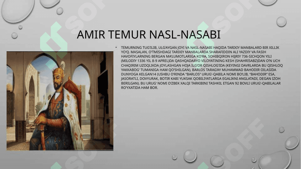 Temuriylar nasl-nasabi 2