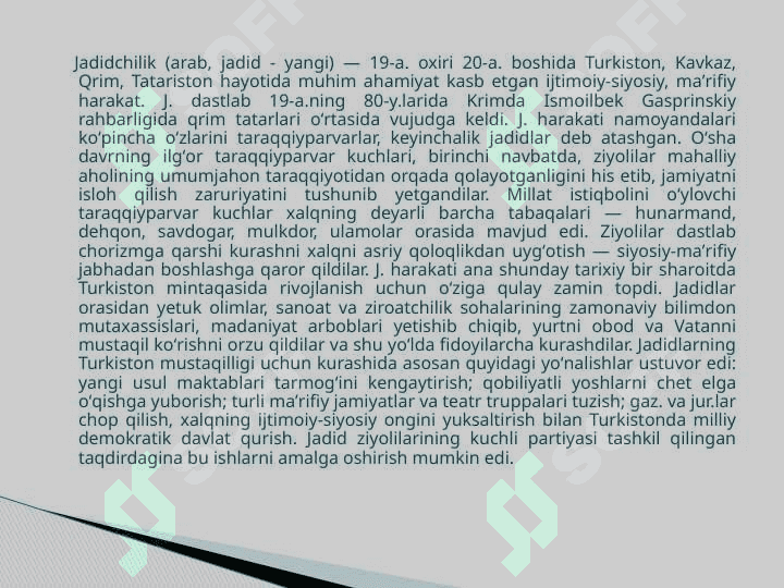 XX Asr Adabiyoti.   Jadid Adabiyoti 3