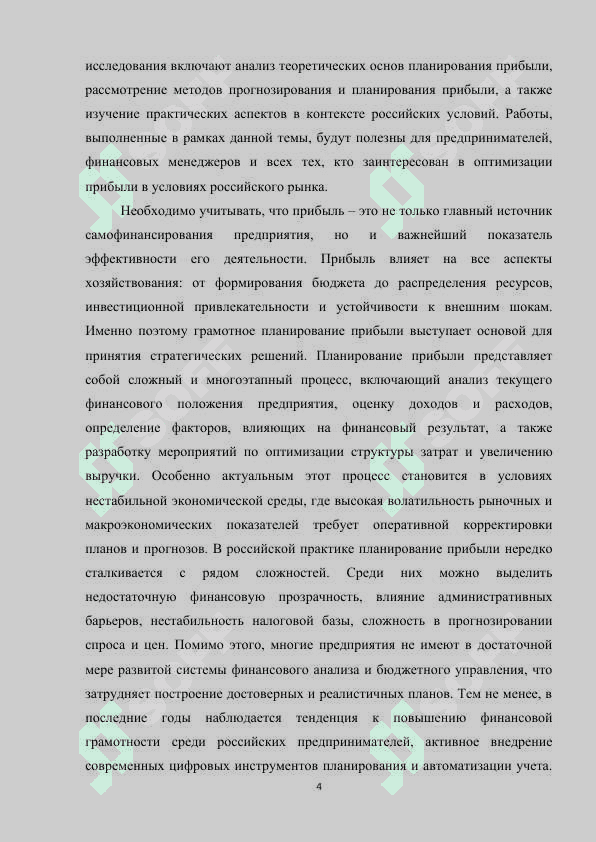 Планирование прибыли коммерческого предприятия 4