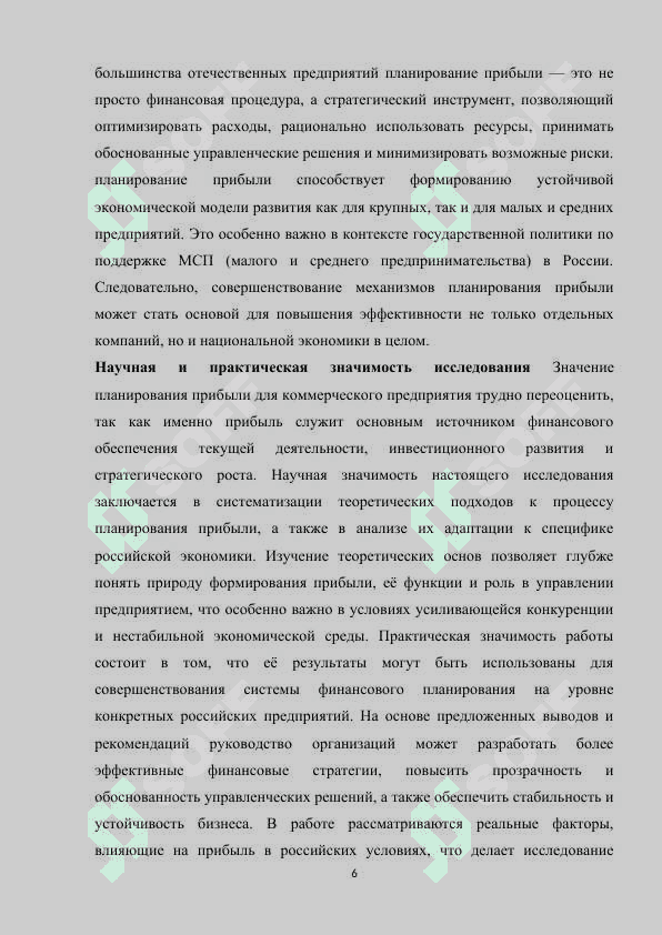 Планирование прибыли коммерческого предприятия 6