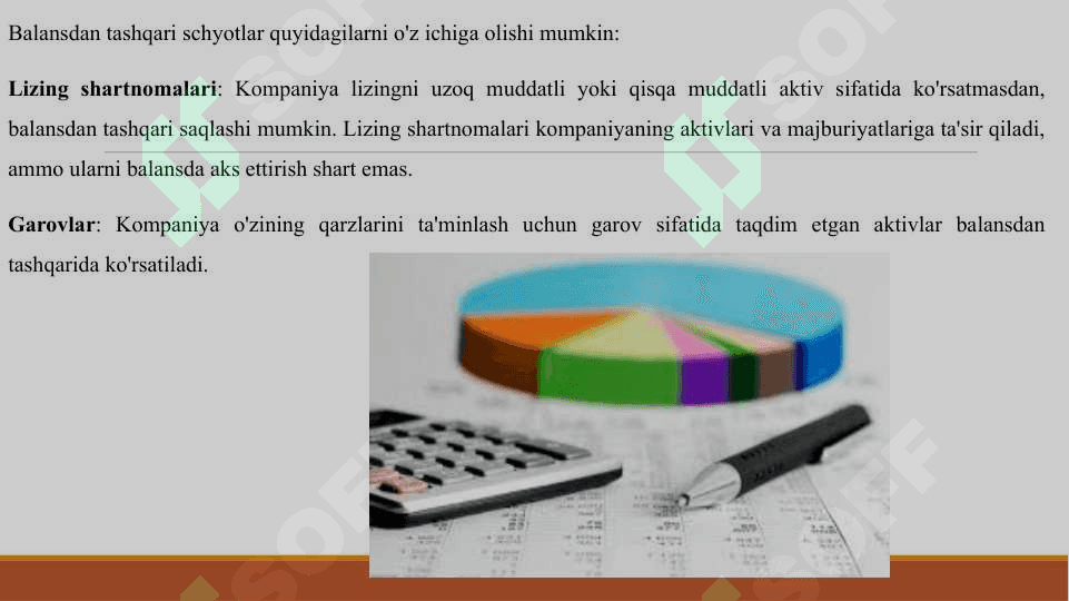 BALANSDAN TASHQARI SCHYOTLARNING IQTISODIY MAZMUNI. 4
