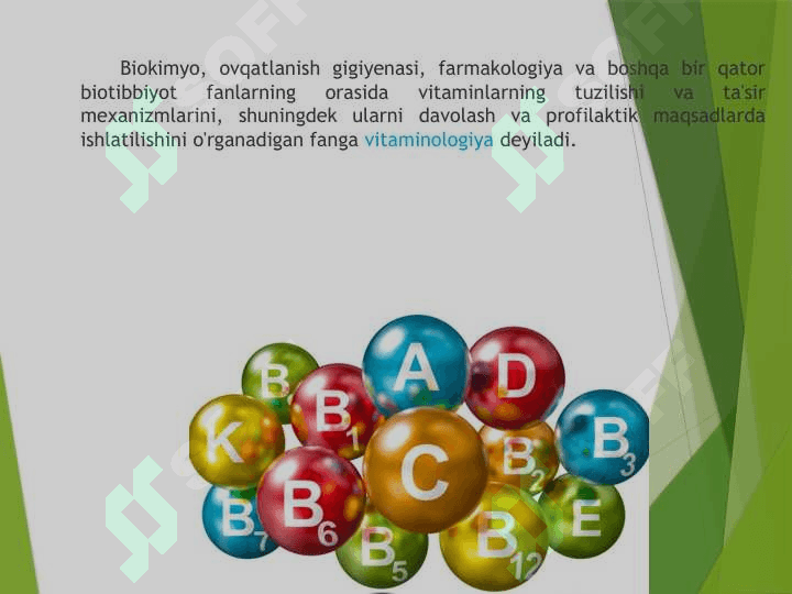 Bитаминлар амали. Vitaminlar 5