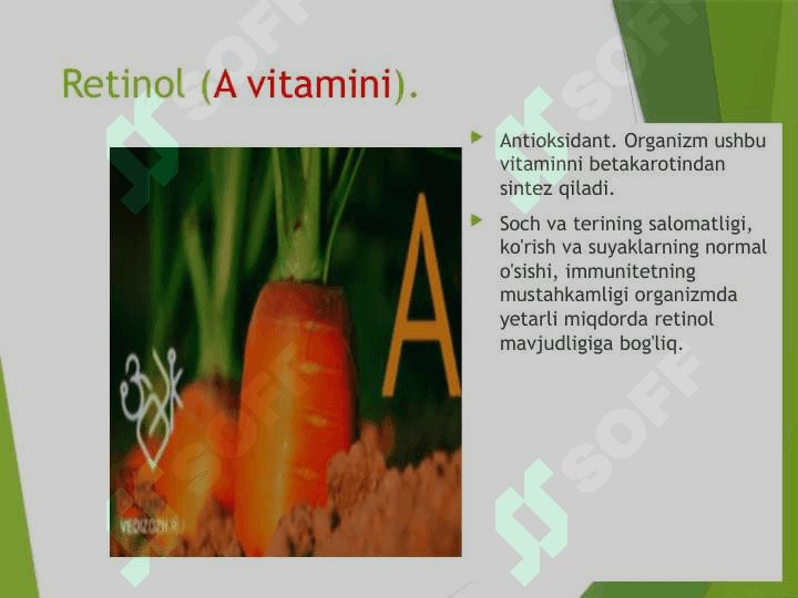 Bитаминлар амали. Vitaminlar 8