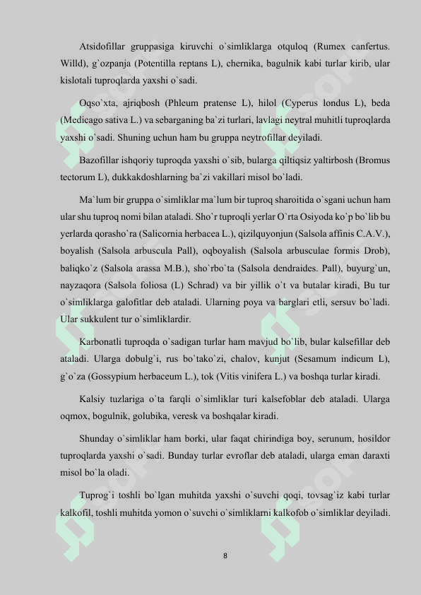 ANTROPOGEN TAʼSIRLARINING GEOEKOLOGIK OQIBATLARI 8