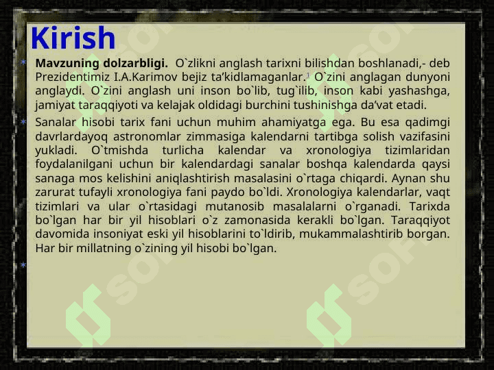 Yil taqvimlari va ular bilan bog`liq e`tiqodiy qarashlar 3