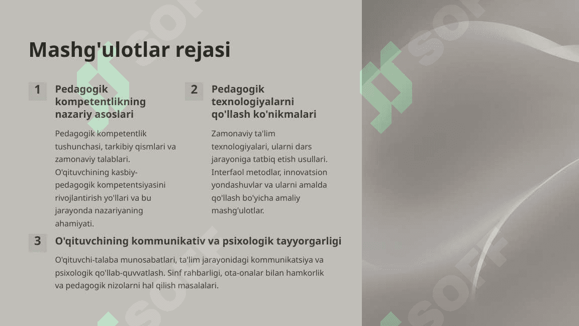 Pedagogik kompetentlik fanidan amaliy mashg'ulotlar 2