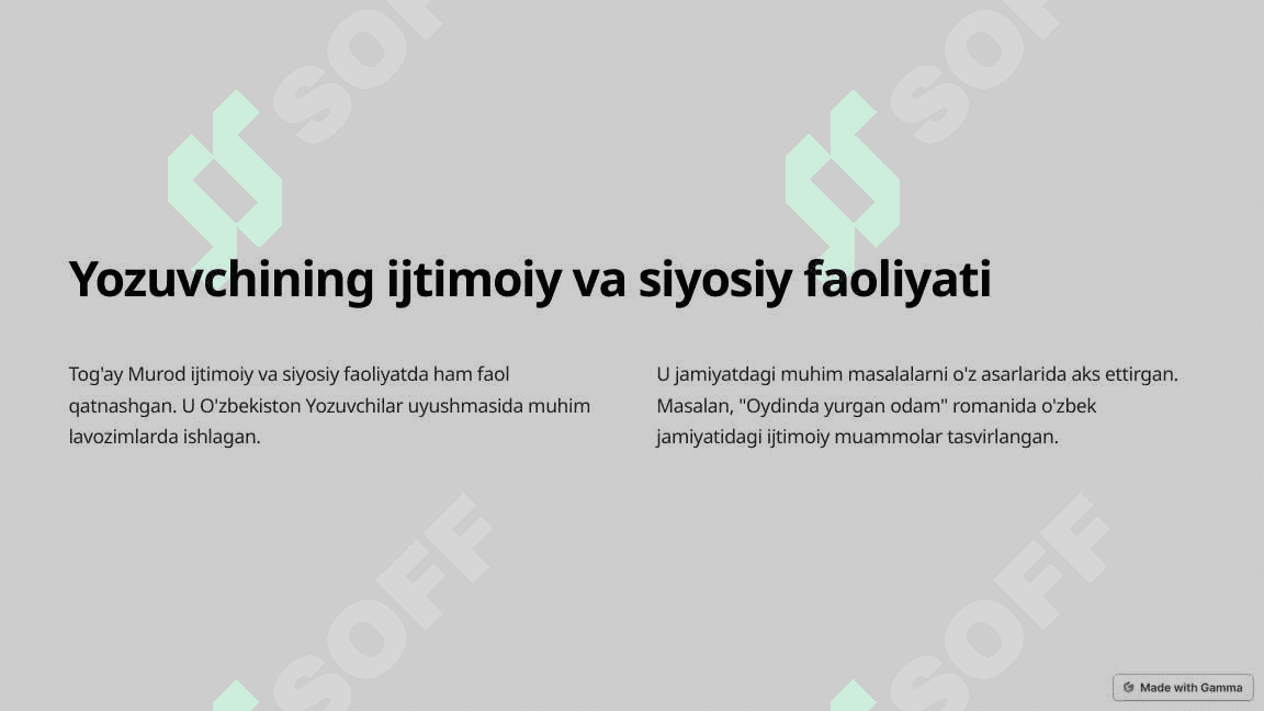 Tog'ay Murod hayoti va ijodi 3