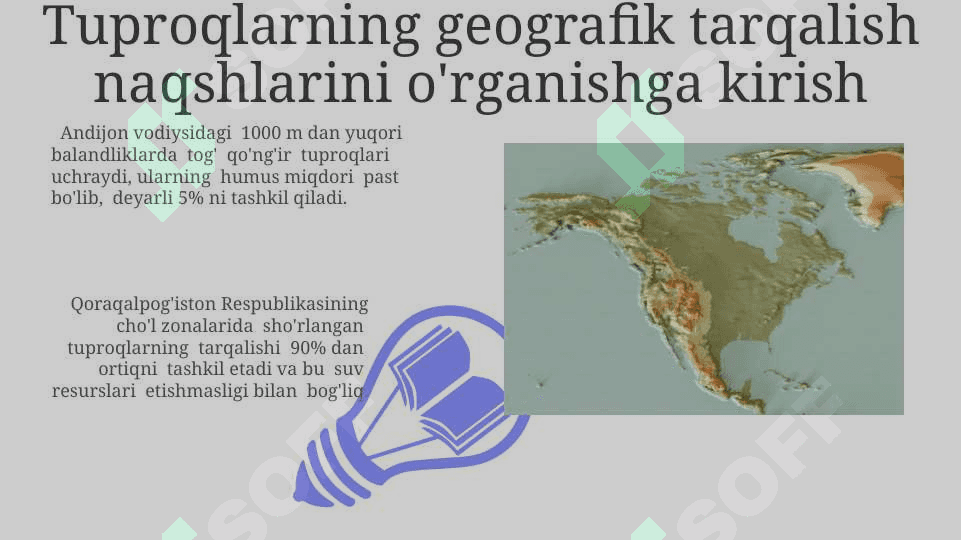 Tuproqlarning geografik tarqalish qonuniyatlarini o’rganish 3