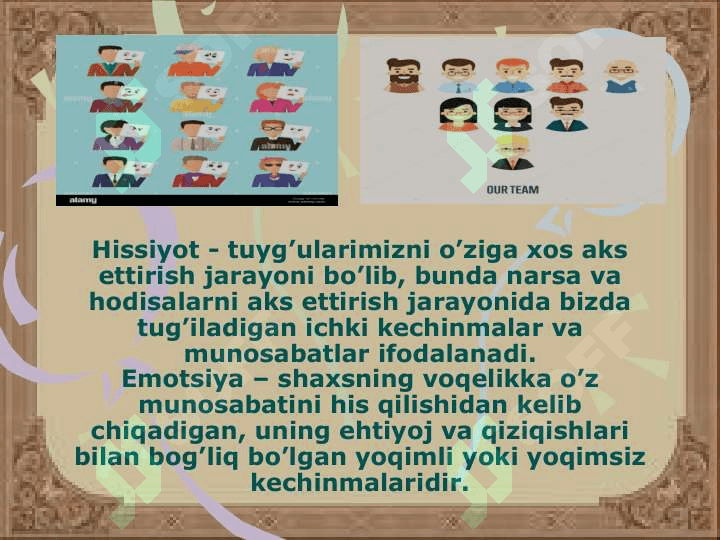 Har xil emotsiyalar va hissiyotlarning ta’rifi 3