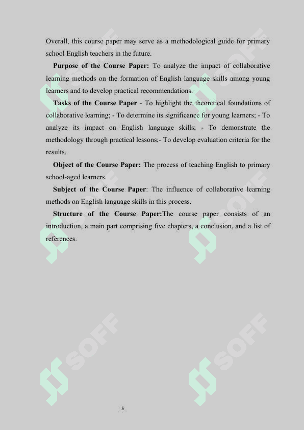 Assessing the impact of collaborative learning on English language skills among young learners. 5
