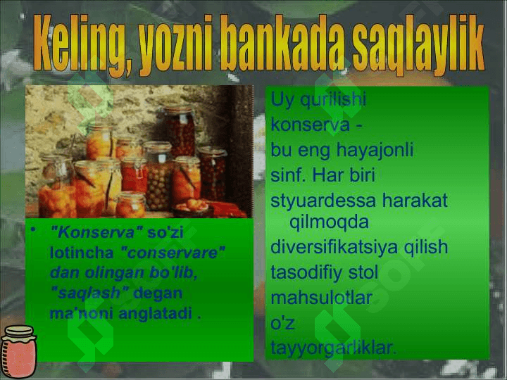 Konservalash 3