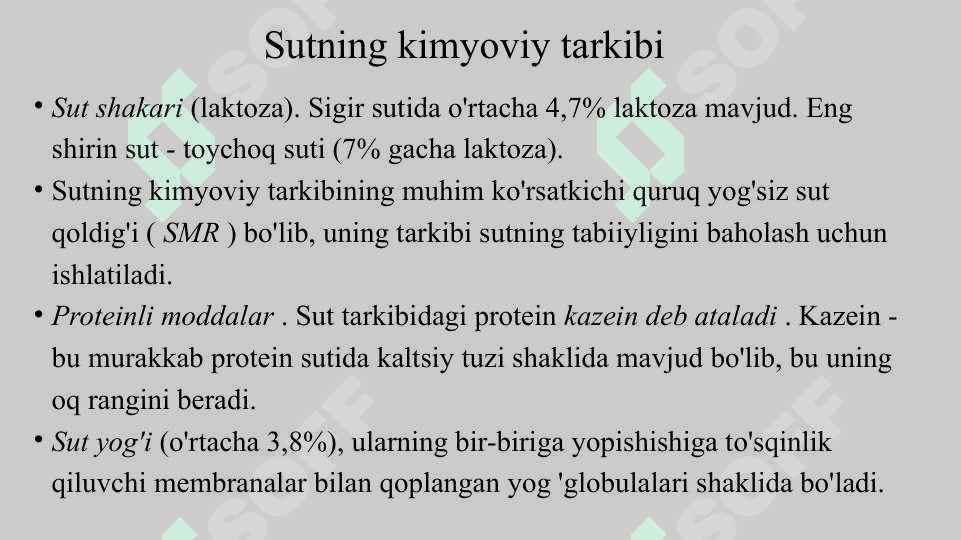 SUT VA SUT MAHSULOTLARI 5