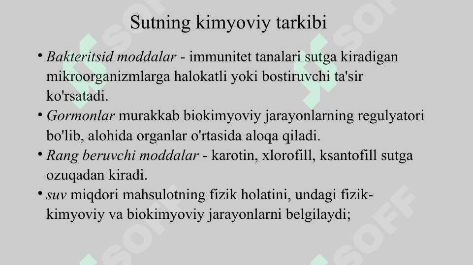 SUT VA SUT MAHSULOTLARI 7