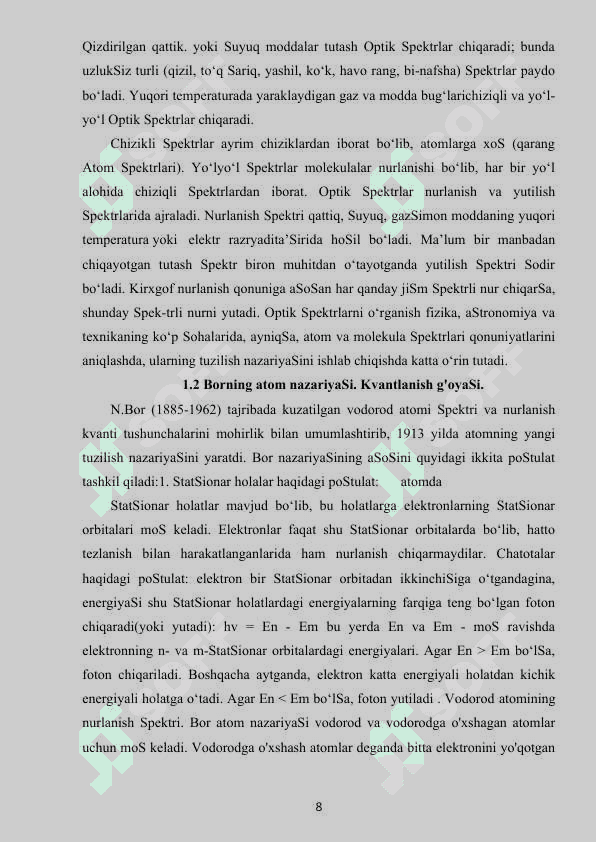ATOMLARNING NURLANISH SI VA UNING TURLARI 8
