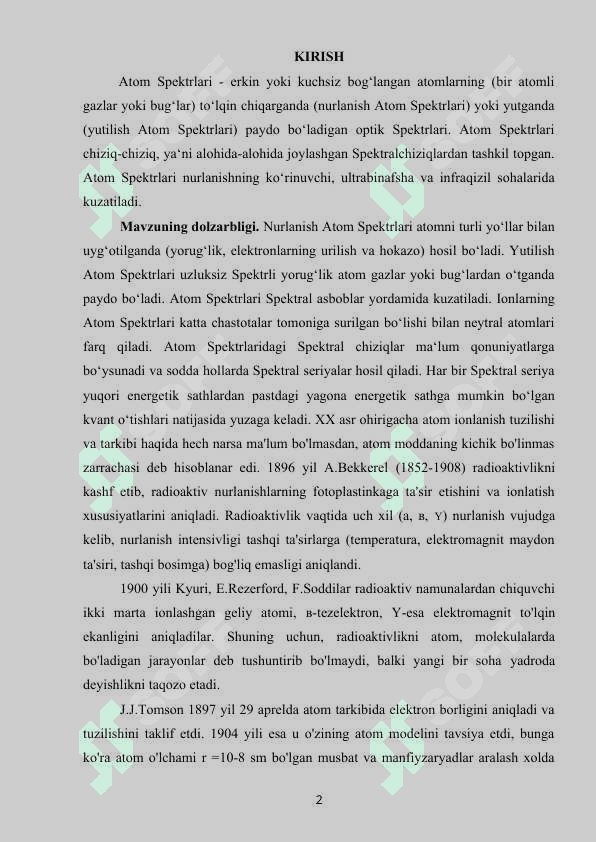 ATOMLARNING NURLANISH SPEKTRI VA UNING TURLARI 2