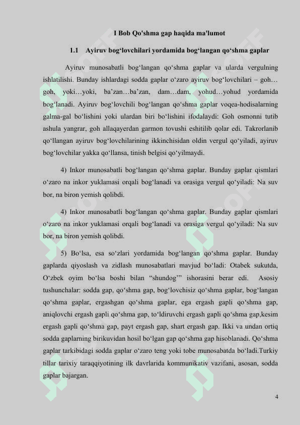 Ayiruv bog‘lovchilari yordamida bog‘langan qo‘shma gaplar 4