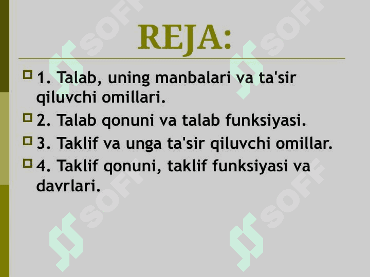 Talab va taklif tahlili asoslari 2