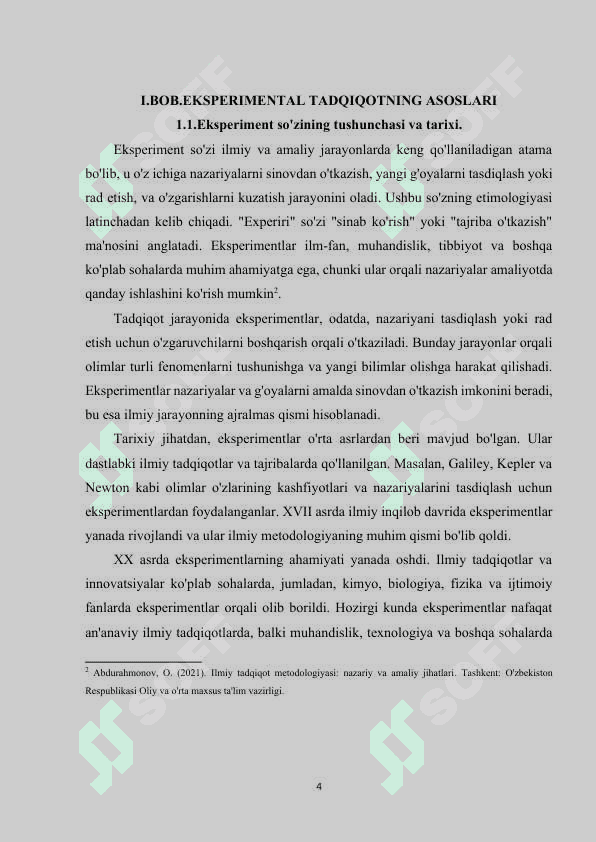 Eksperiment ilmiy tadqiqot metodi 4
