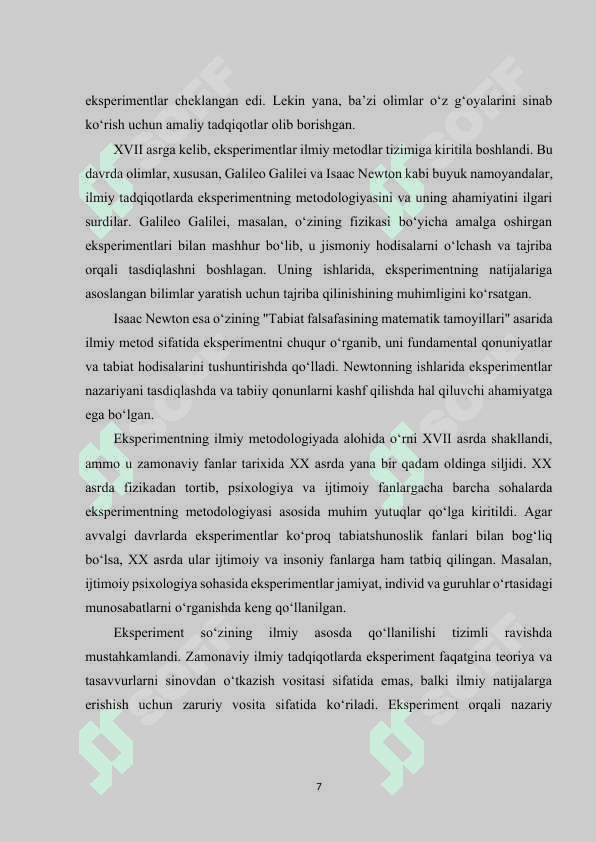 Eksperiment ilmiy tadqiqot metodi 7