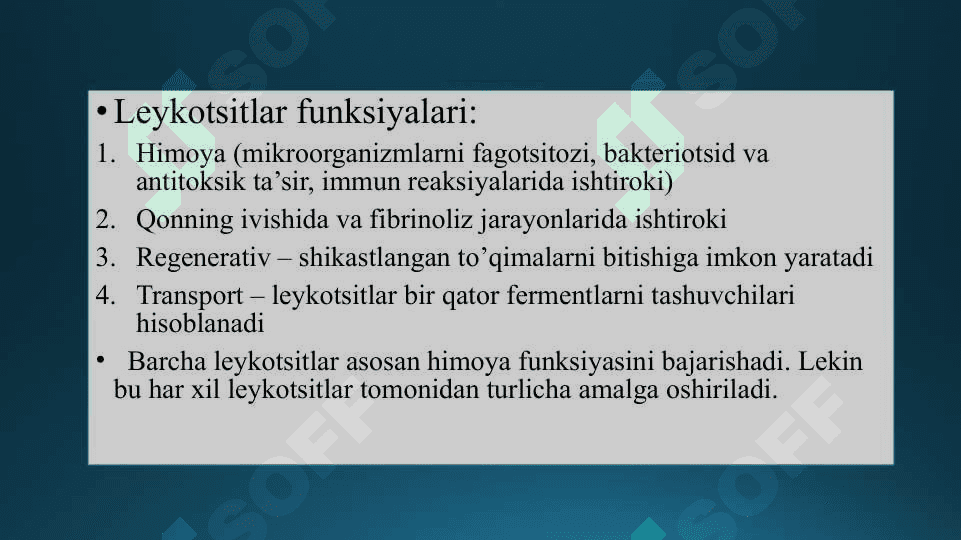 Leykotsitlar, Qon guruhlari, Rezus omil, Qon quyish asoslari 7
