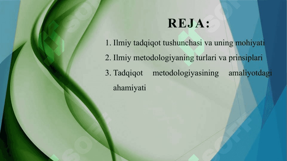 Tadqiqotlarning ilmiy metodologik jihatlari. 2