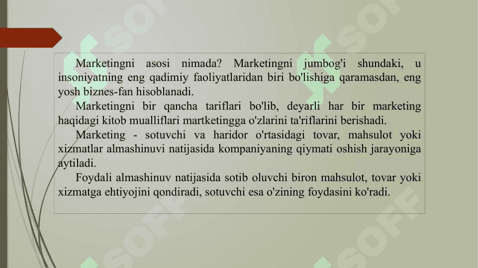 MARKETING TURLARI VA UNING O’ZIGA XOS XUSUSIYATLATI 3