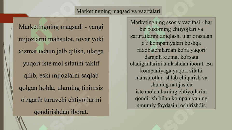 MARKETING TURLARI VA UNING O’ZIGA XOS XUSUSIYATLATI 4