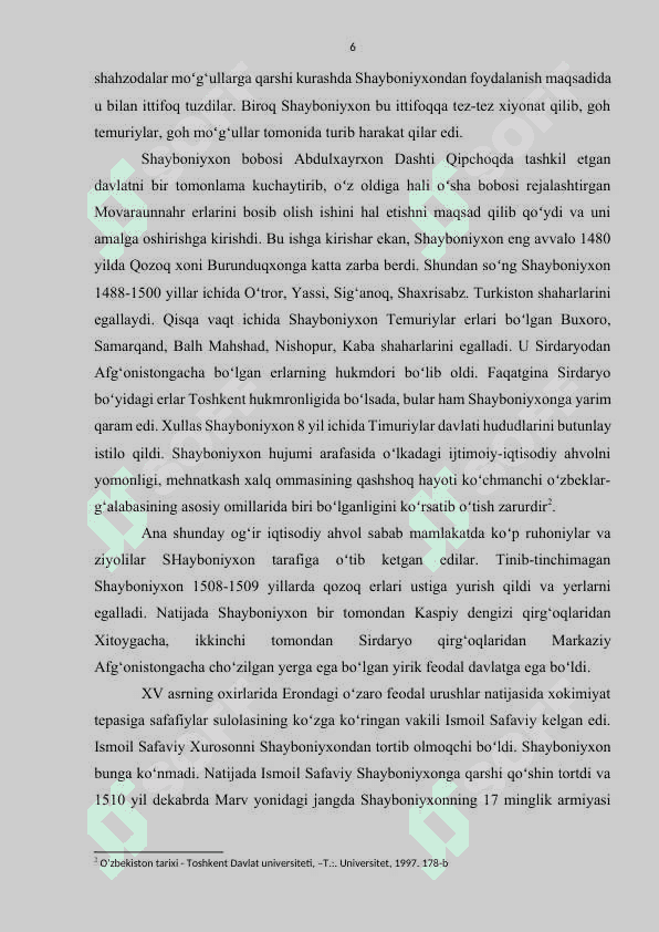 Xiva xonligining tashkil topish va siyosiy tarixi 6