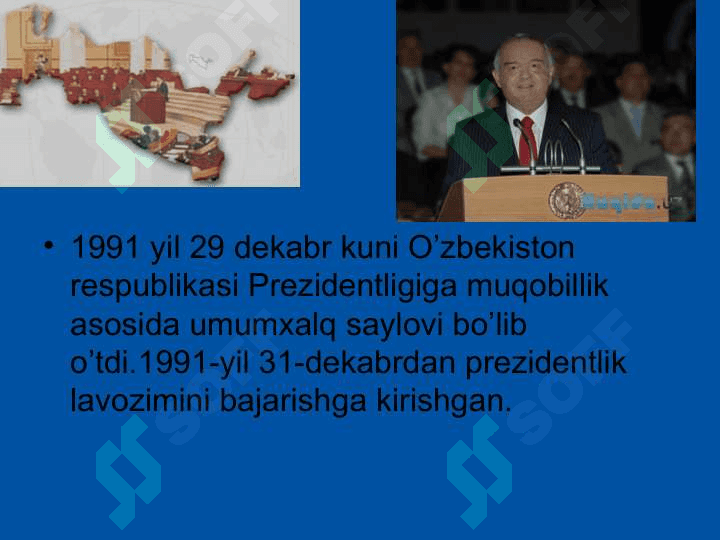 ISLOM KARIMOV – O’ZBEKISTON RESPUBLIKASINING BIRINCHI PREZIDENTI 3