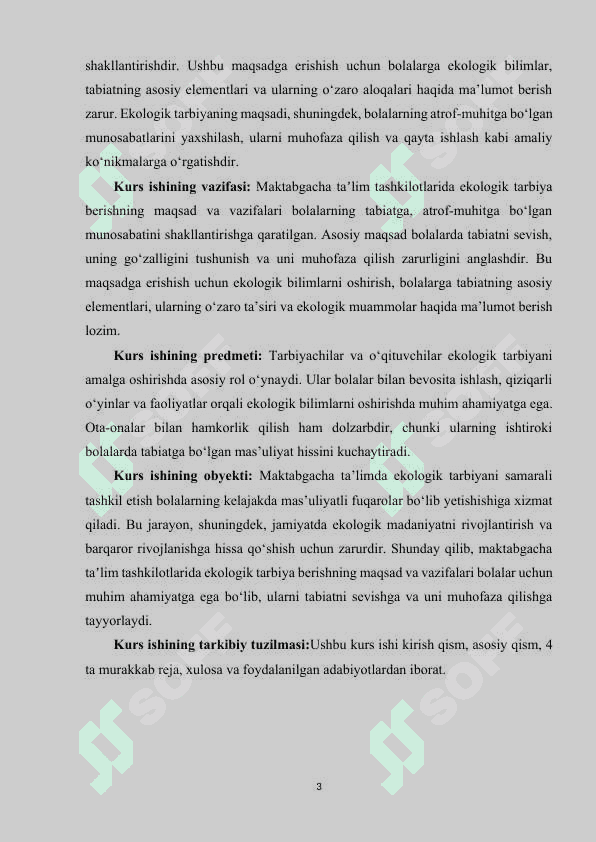 Maktabgacha taʼlim  tashkilotlarida ekologik tarbiya berishning maqsad va vazifalari 3