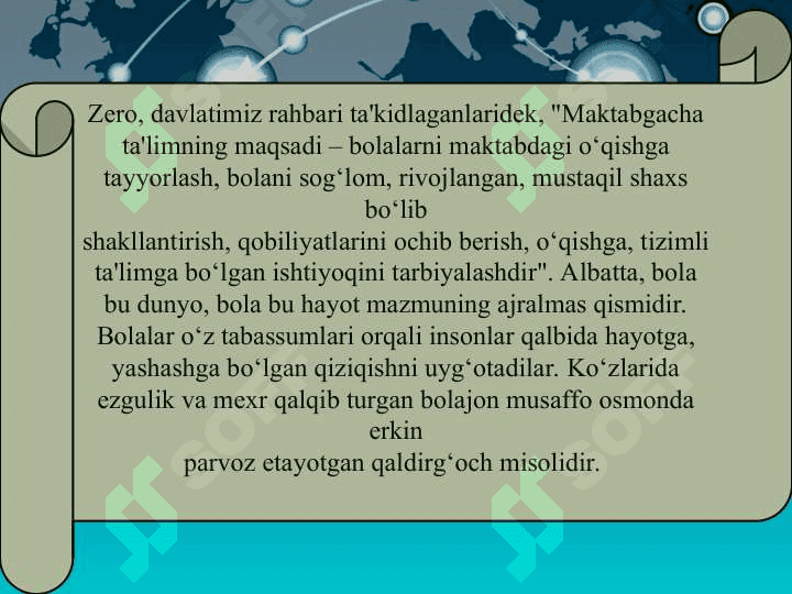 Maktabgacha ta’lim – uzluksiz ta’limning bosh bo’g’ini 4