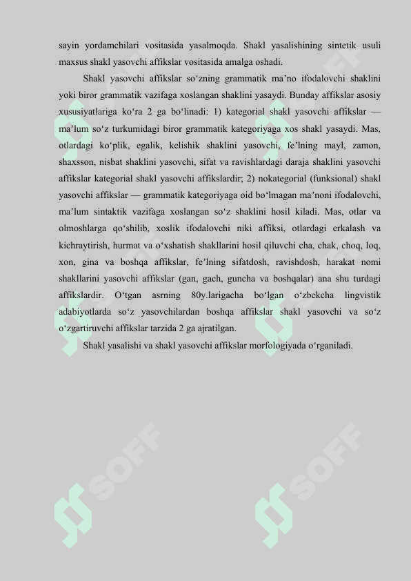 O‘zbek tilida so‘z shakllari KURS ISHI 7