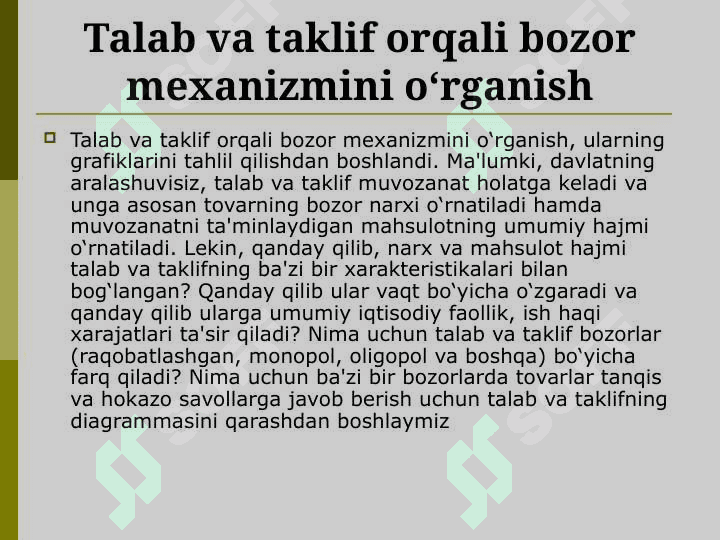 Talab va taklif tahlili asoslari 4