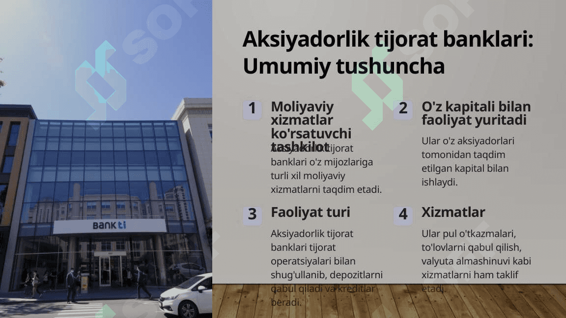 Aksiyadorlik tijorat banklari . 8