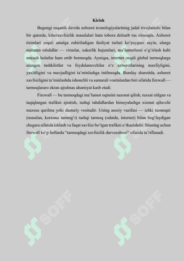 Firewall (Tarmoqlararo ekran) va uning ishlash prinsipi 3