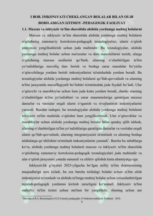 IMKONIYATI CHEKLANGAN BOLALAR BILAN OLIB BORILADIGAN IJTIMOY -PEDAGOGIK FAOLIYAT 4