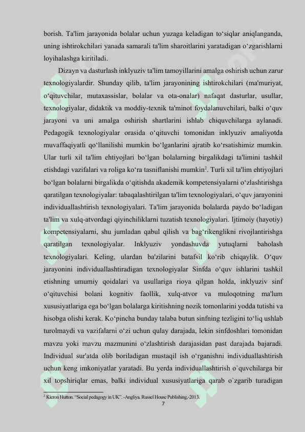 IMKONIYATI CHEKLANGAN BOLALAR BILAN OLIB BORILADIGAN IJTIMOY -PEDAGOGIK FAOLIYAT 6