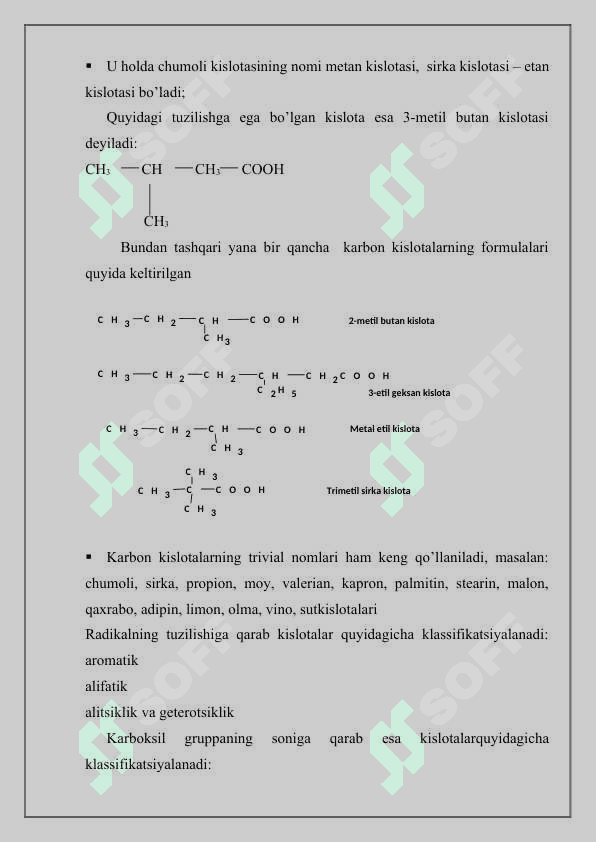 Alifatik bir asosli karbon kislotalarning gomologik qatori 8